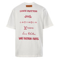 LOUIS VUITTON 多層標識粉紅色字母短袖 (白)_1