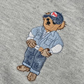 RALPH LAUREN 卡通刺繡小熊短袖POLO衫 (灰)_2