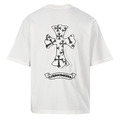 CHROME HEARTS 十字架貼布刺繡圓領短袖 (白)
