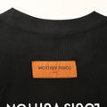 LOUIS VUITTON 貼布字母Logo刺繡短袖 (黑)_4