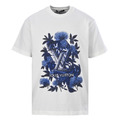 LOUIS VUITTON 水墨藍花卉立體Logo短袖 (白)