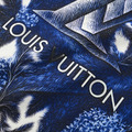 LOUIS VUITTON 水墨藍花卉立體Logo短袖 (白)_2