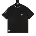 CHROME HEARTS 梵文十字馬蹄印花短袖 (黑)_1