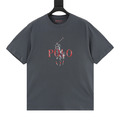 RALPH LAUREN 胸前戰馬印花圓領短袖 (鐵灰)