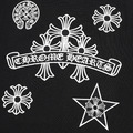 CHROME HEARTS 梵文十字架圓領短袖 (黑)_2