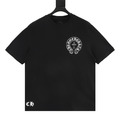 CHROME HEARTS 梵文馬蹄鐵十字架圓領短袖 (黑)_1