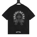 CHROME HEARTS 梵文馬蹄鐵十字架圓領短袖 (黑)