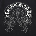 CHROME HEARTS 梵文馬蹄鐵十字架圓領短袖 (黑)_2