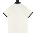 LOEWE 撞色翻領刺繡logo短袖polo衫 (米白)_1