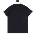 LOEWE 撞色翻領刺繡logo短袖polo衫 (黑)_1