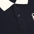 LOEWE 撞色翻領刺繡logo短袖polo衫 (黑)_4
