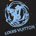 LOUIS VUITTON 藍調渦流LV印花噴墨短袖 (黑)_2