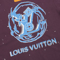 LOUIS VUITTON 藍調渦流LV印花噴墨短袖 (酒紅)_2
