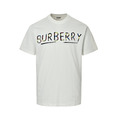 BURBERRY 水彩騎士噴墨印花短袖 (白)_1