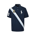 RALPH LAUREN 週年限定拼接刺繡POLO短袖 (藍)