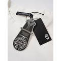 CHROME HEARTS 船錨馬蹄磨破手繪短袖 (白)_5