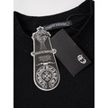 CHROME HEARTS 船錨馬蹄磨破手繪短袖 (黑)_5