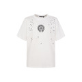 CHROME HEARTS 燙鑽馬蹄印花短袖 (白)
