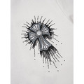 CHROME HEARTS 梵文刺繡破洞短袖 (白)_3