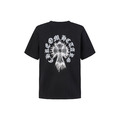 CHROME HEARTS 梵文刺繡破洞短袖 (黑)