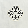 LOUIS VUITTON 後三花大貼布刺繡圓領短袖 (白)_2