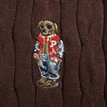 RALPH LAUREN 小熊刺繡絞花針織Polo短袖 (咖啡色)_2