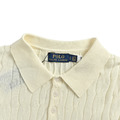 RALPH LAUREN 小熊刺繡絞花針織Polo短袖 (杏色)_3