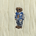 RALPH LAUREN 小熊刺繡絞花針織Polo短袖 (杏色)_2