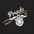 PRADA 徽章字母刺繡短袖 (黑)_2