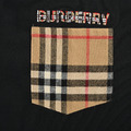 BURBERRY 格紋口袋刺繡字母短袖 (黑)_2