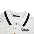 LOUIS VUITTON 字母提花鏤空針織Polo短袖_3