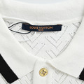 LOUIS VUITTON 字母提花鏤空針織Polo短袖_4