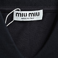MIUMIU 經典標誌刺繡Polo短袖 (黑)_4