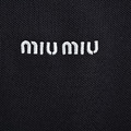MIUMIU 經典標誌刺繡Polo短袖 (黑)_2