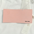 MIUMIU 經典標誌刺繡Polo短袖 (白)_5
