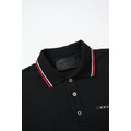 PRADA 經典撞色滾邊Polo衫 (黑)_3