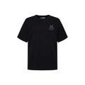 MONCLER 復古M標刺繡短袖 (黑)_1