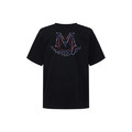 MONCLER 復古M標刺繡短袖 (黑)