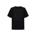 LOEWE 浮雕Anagram短袖 (黑)