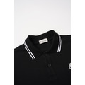 MONCLER 小標logo純棉polo衫 (黑)_3