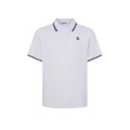 MONCLER 小標logo純棉polo衫 (白)