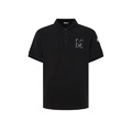 MONCLER M字毛巾繡短袖POLO衫 (黑)