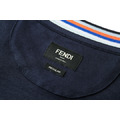 FENDI 條紋領刺繡雙F標識短袖_4