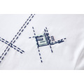 FENDI 線條刺繡標誌刺繡短袖（白色）_2