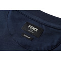 FENDI 線條刺繡標誌刺繡短袖（藍色）_3