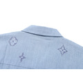 LOUIS VUITTON 刺繡標誌青年布襯衫套裝_4