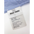 MIUMIU 標誌刺繡格紋襯衫_5