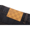 LOUIS VUITTON 刺繡標誌滑板牛仔褲 (黑)_5