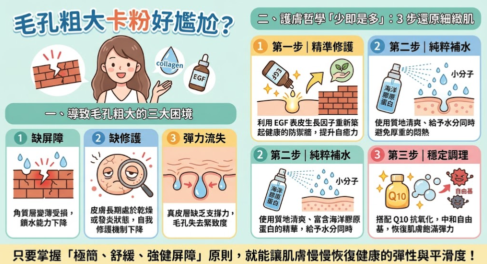 別再盲目去角質！解析毛孔變大的 3 大元凶與保養正確觀念