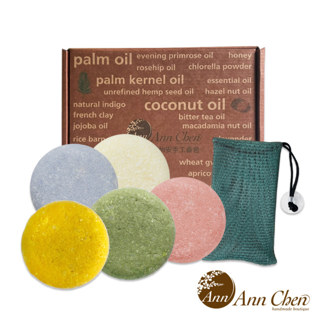 陳怡安植萃洗髮餅x5入禮盒/贈四層紗起泡網(洗髮精新選擇)